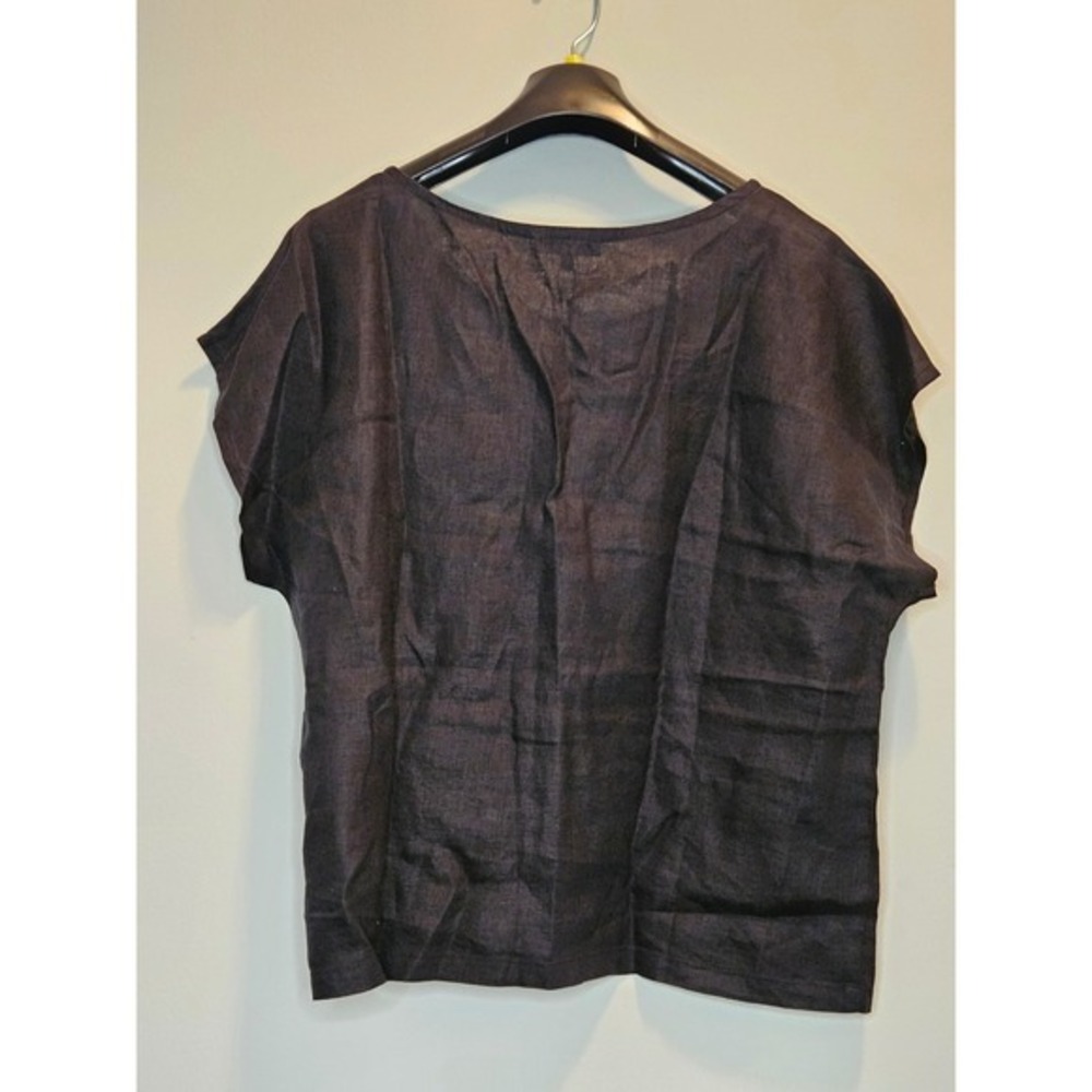 Quince Black 100% European Linen 2Piece Pajama Set Top & Pants Womens Size Large - Picture 8 of 13